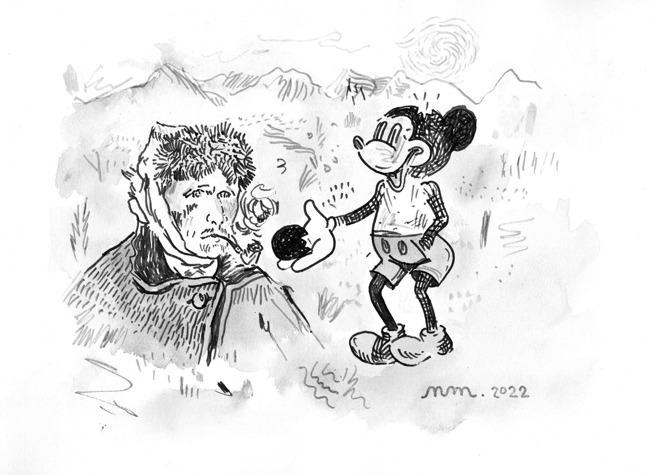 vangogh mouse nb scaled - Nelly Maurel art -